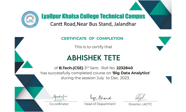 Big Data Analytics